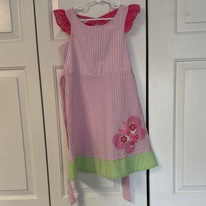 Rare Editions Pink and White Gingham Dress